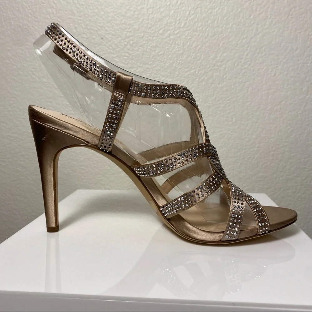 INC Sparkling Rhinestone Strappy Heels Size 9.5 Brand New in Box